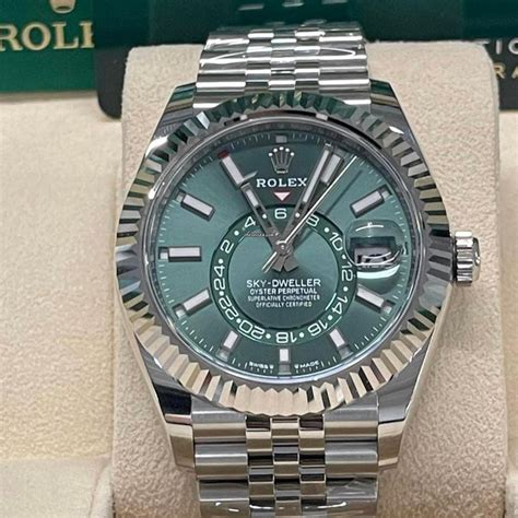 sky dweller green face|rolex sky dweller for sale.